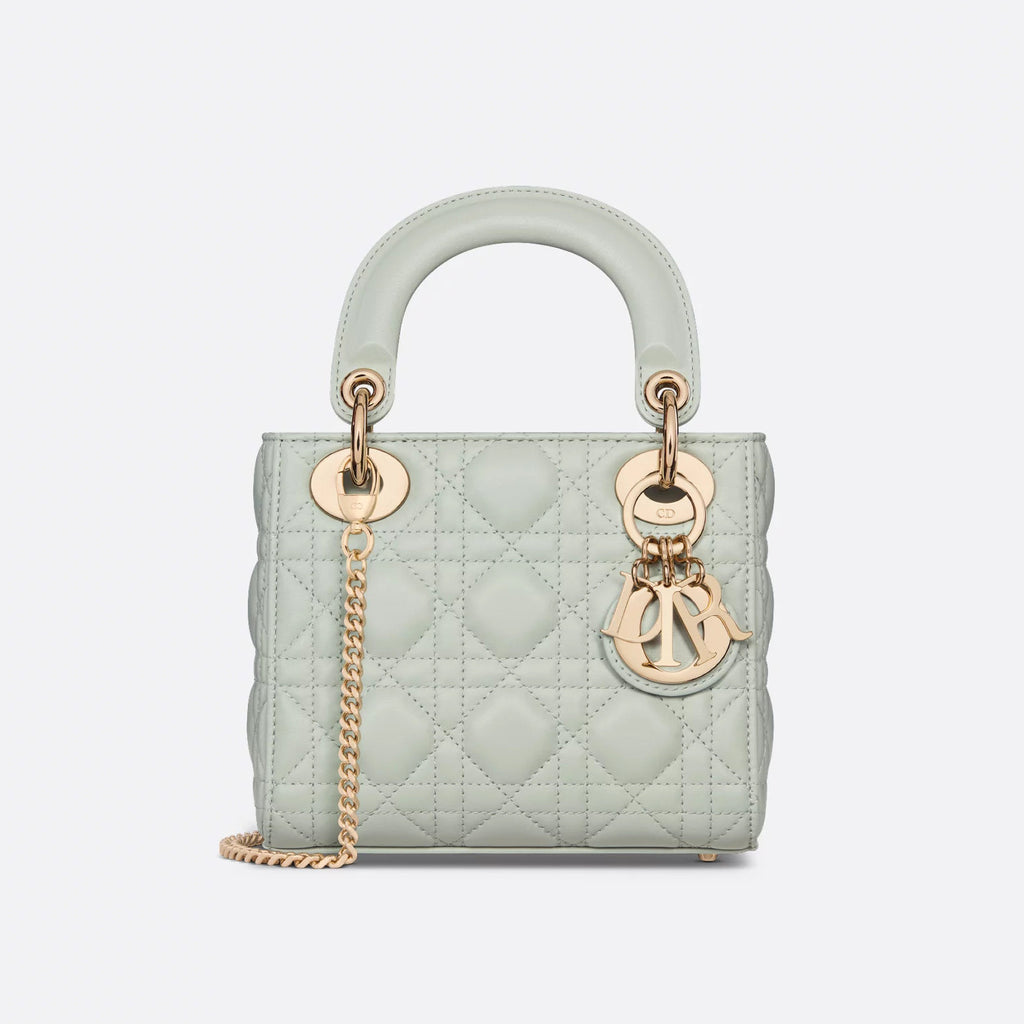 Dior Lady Women's Solid Color Metal Pendant Removable Chain Shoulder Strap Wicker Pattern Sheepskin Leather Single Shoulder Crossbody Handbag Bag Bags #77461