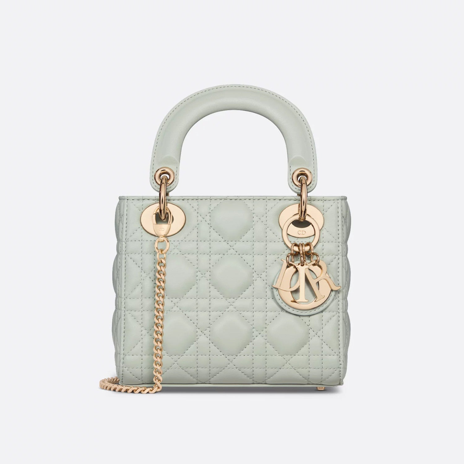 Dior Lady Women's Solid Color Metal Pendant Removable Chain Shoulder Strap Wicker Pattern Sheepskin Leather Single Shoulder Crossbody Handbag Bag Bags #77461