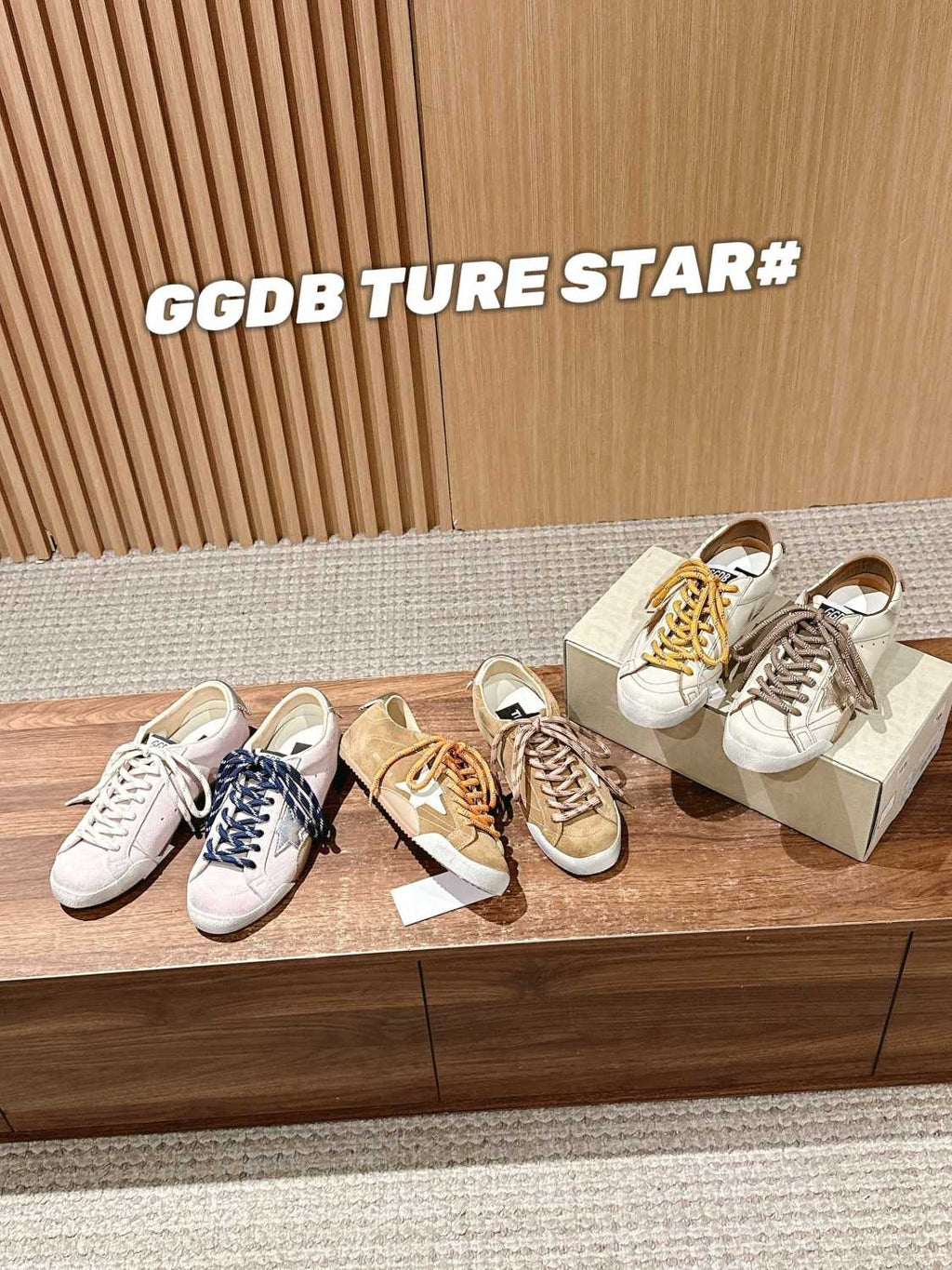 Golden Goose Men's and Women's Solid Colours Stars Dirty Shoes Round Toe Cowhide Low Top Two Colours Lace Casual Shoes #76749
