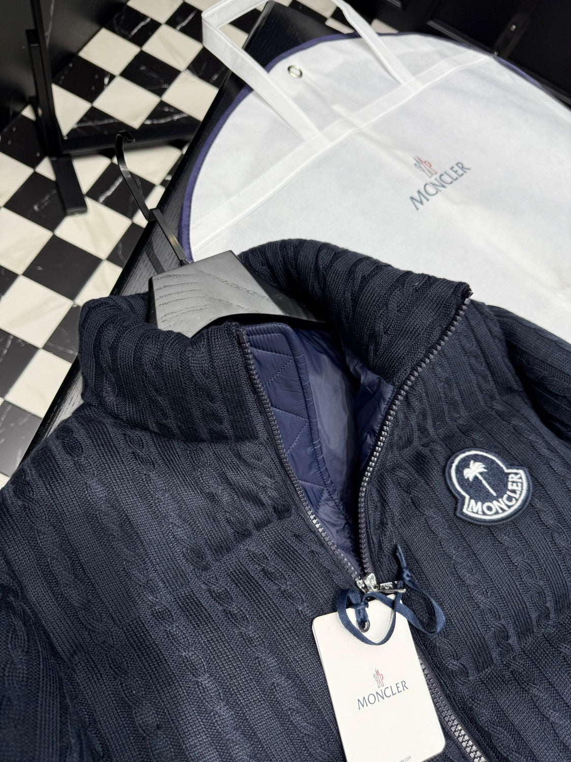 Moncler Men's & Women's Fall/Winter Logo Stand Collar Solid Color Zipper Long Sleeve Slim Fit Puffer Down Jacket #81529