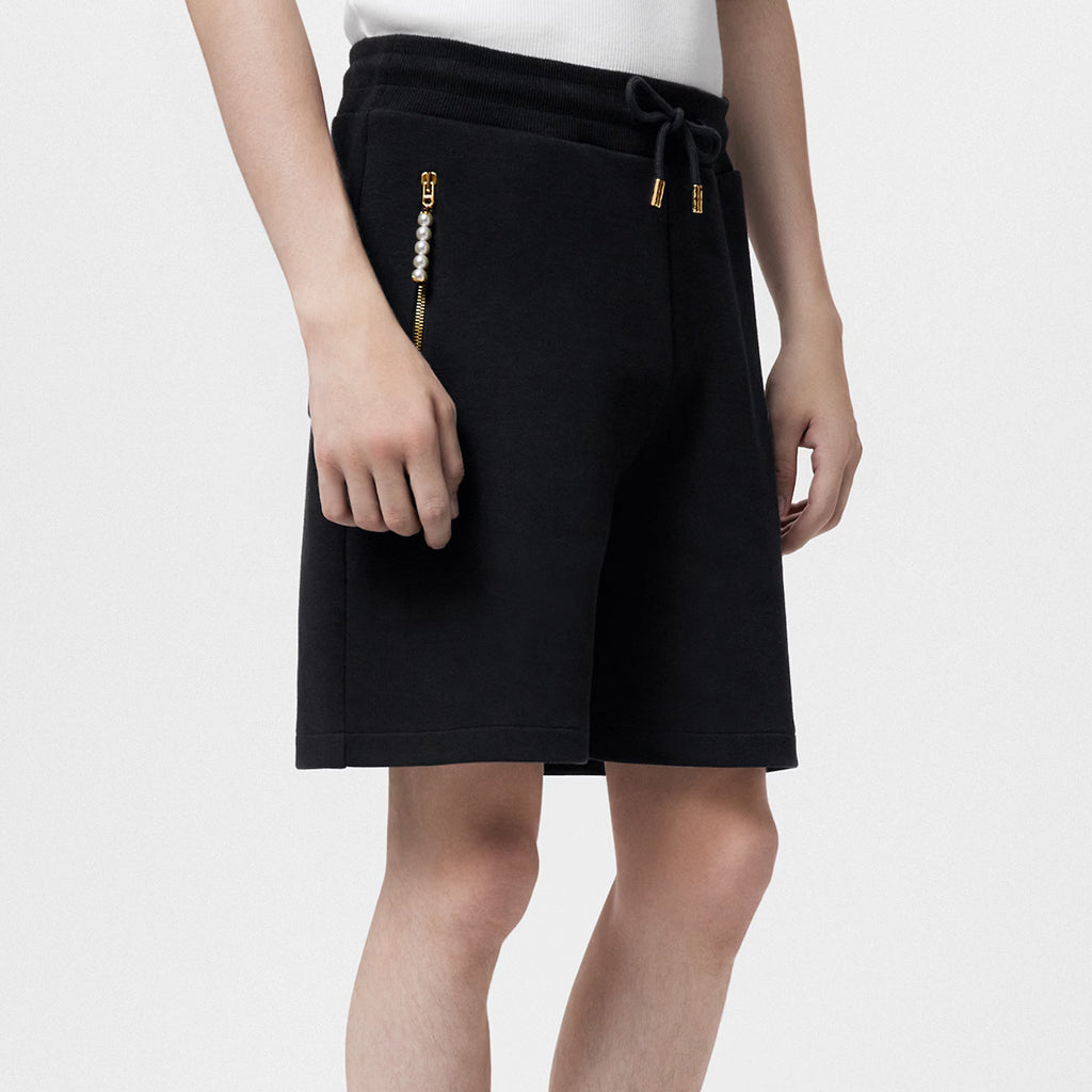 Louis Vuitton Men's Summer Solid Color Drawstring Tie-Up Slim Fit Casual Shorts #77953