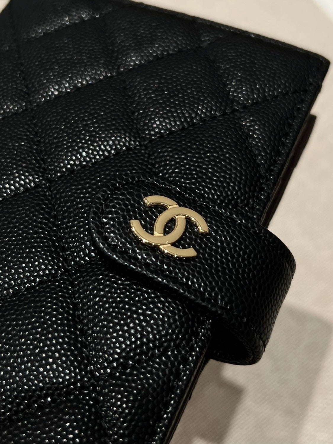 Chanel Caviar Quilted Passport Holder Black #334731
