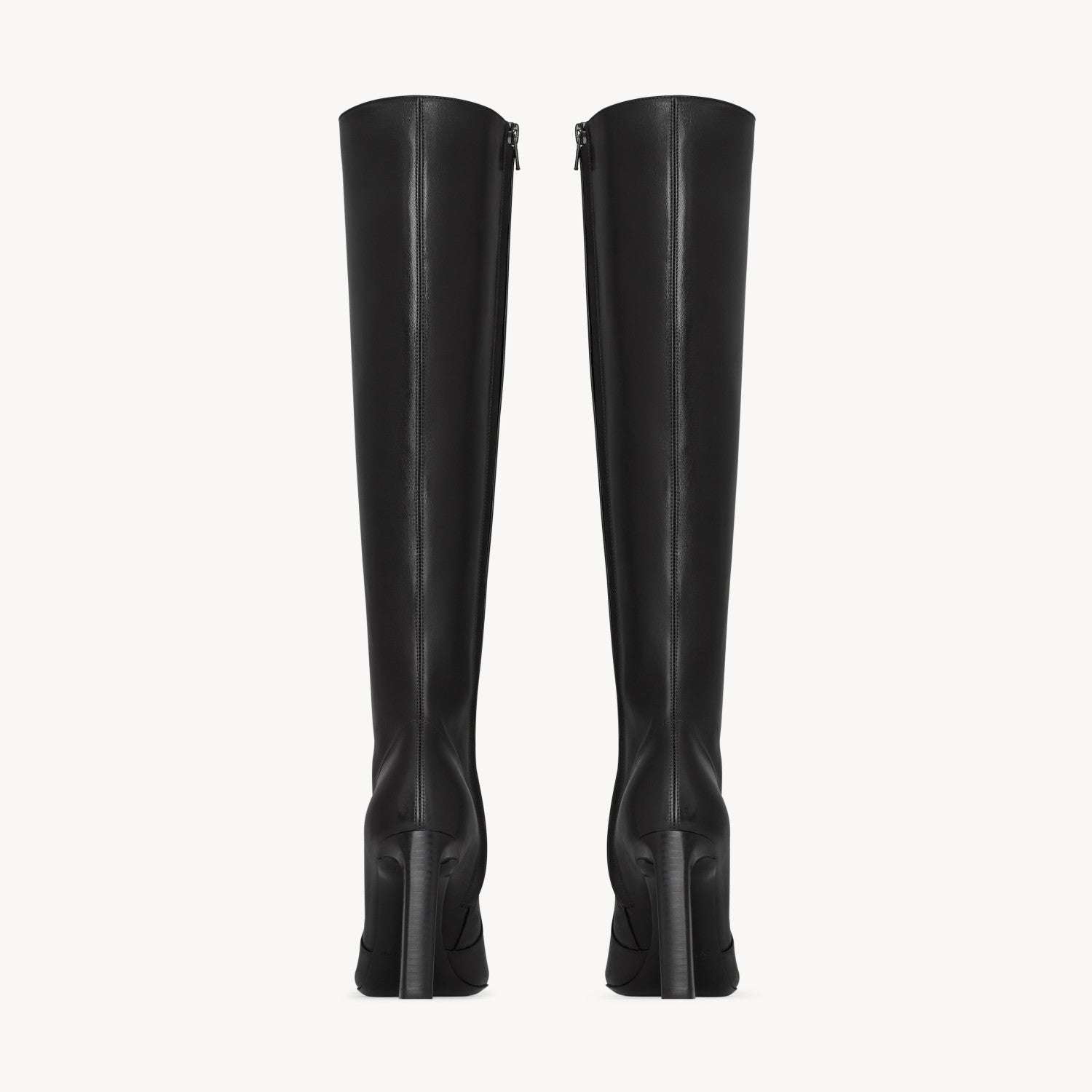 Saint Laurent FRANCOISE Women's Classic Pointed Toe Side Zip Leather High Heel Boots 10cm Heel High Heel Shoes #79181
