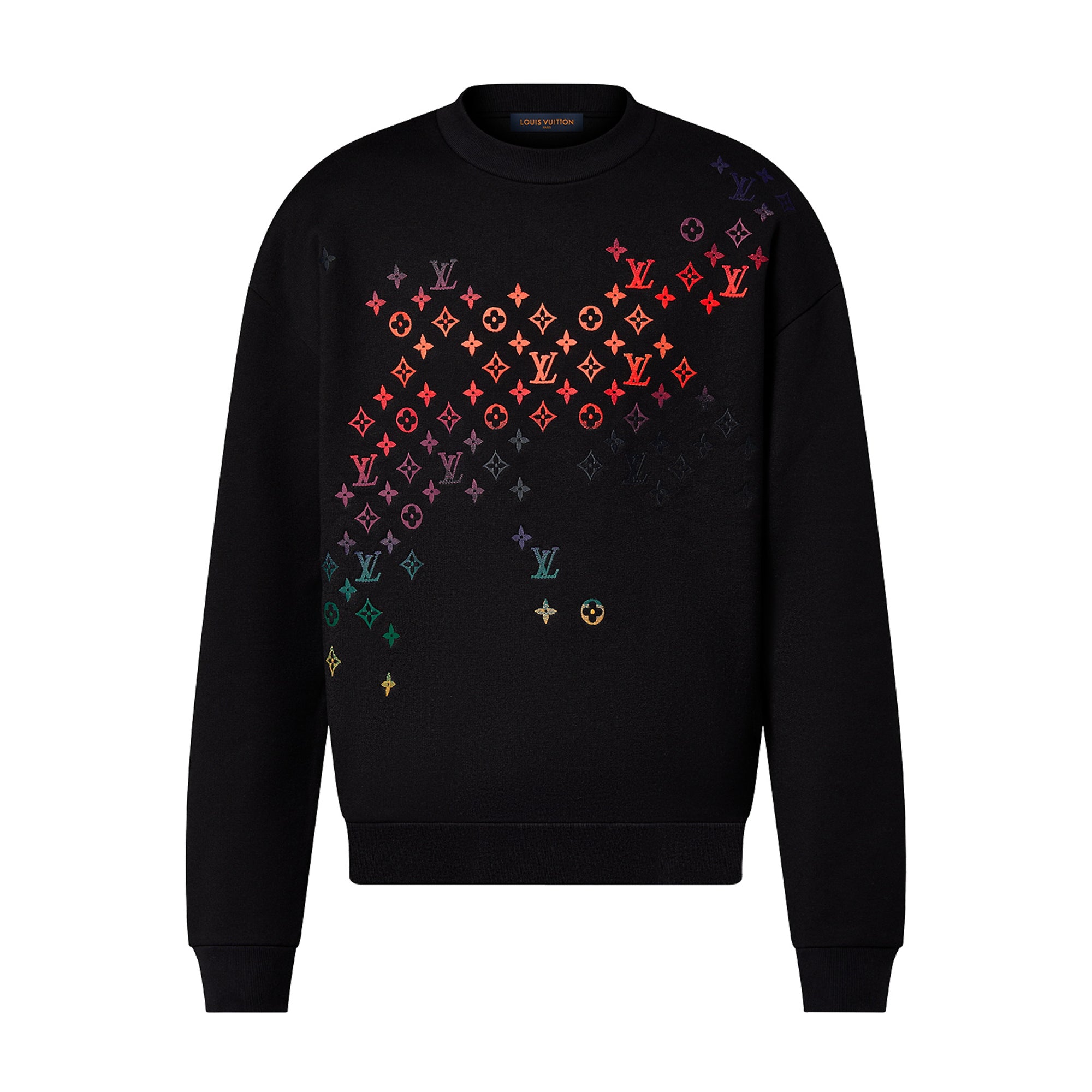 Louis Vuitton Men's Spring and Autumn Logo Embroidery Round Neck Cotton Pullover Sweatshirt #97951