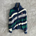 Casablanca Men's and Women's Autumn/Winter Color Block Printed High Neck Zipper Long Sleeve Knitted Jacket #77328