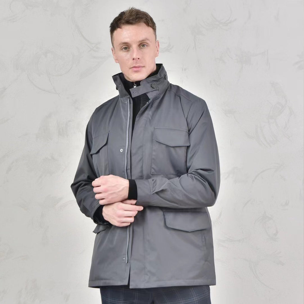 Loro Piana Men's Spring Solid Traveller Windmate® Jacket Standing Collar Long Sleeve Zipper Casual Fitted Jacket Ngvp #8652