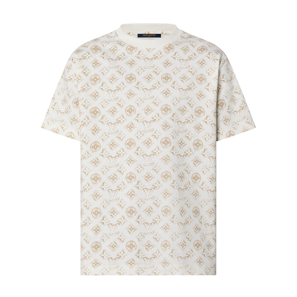 Louis Vuitton Men's Summer Logo Full Print Casual Crew Neck Cotton Short Sleeve T-Shirt #99273