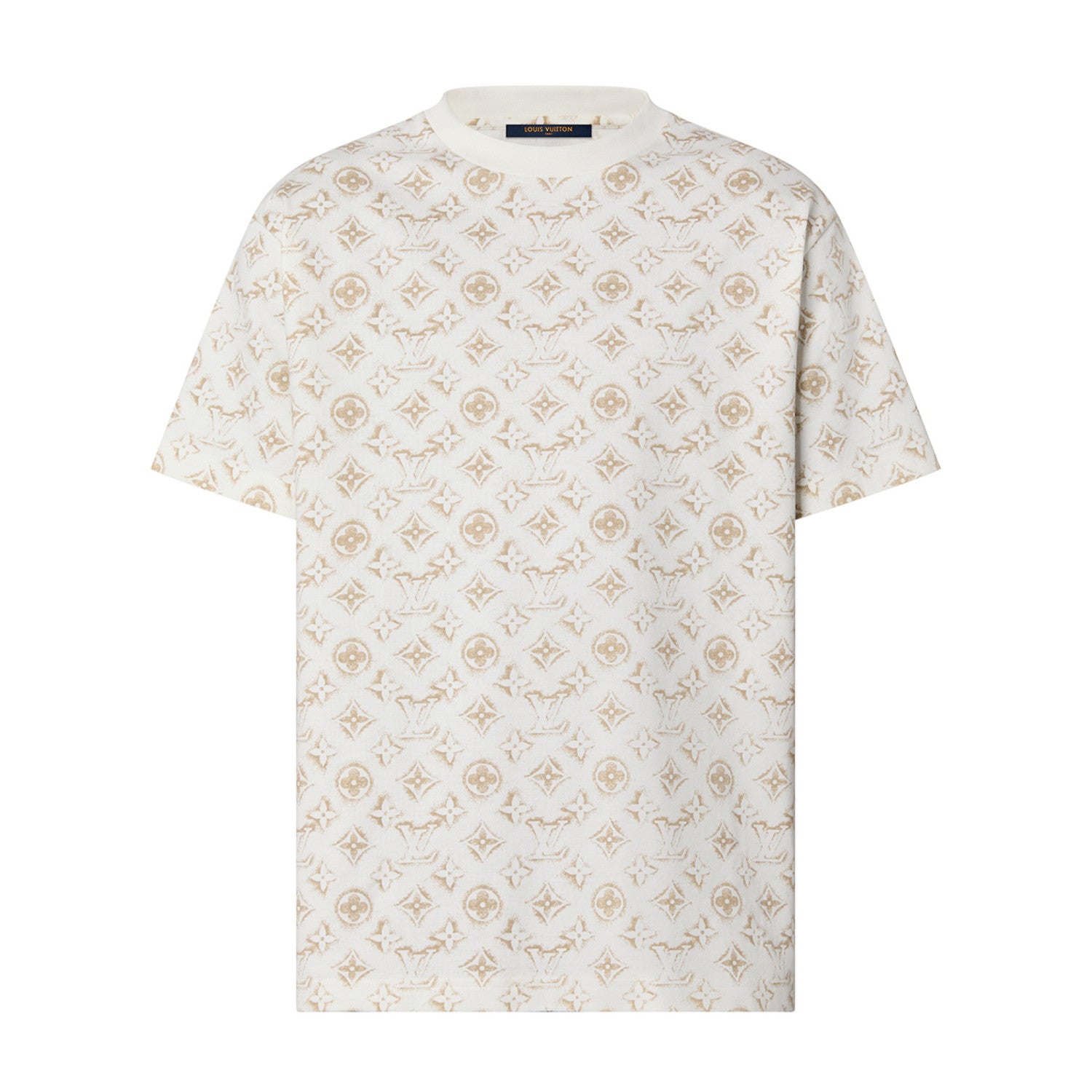 Louis Vuitton Men's Summer Logo Full Print Casual Crew Neck Cotton Short Sleeve T-Shirt #99273