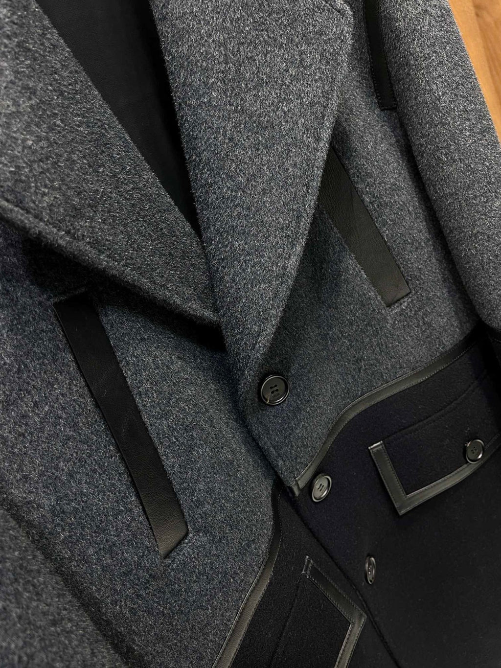 Dior Men's Autumn And Winter Cashmere Blend Medium-Length Colorblocking Long-Sleeved Tweed Coat Jacket Ngvp #9487