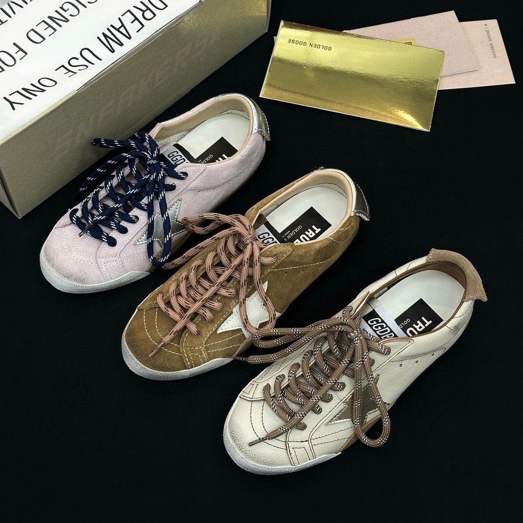 Golden Goose Men's and Women's Spring/Fall Fashion Casual Round Toe Lace Up Low Top Star Print Thin Sole Sneakers Casual Shoes Shoes #78525
