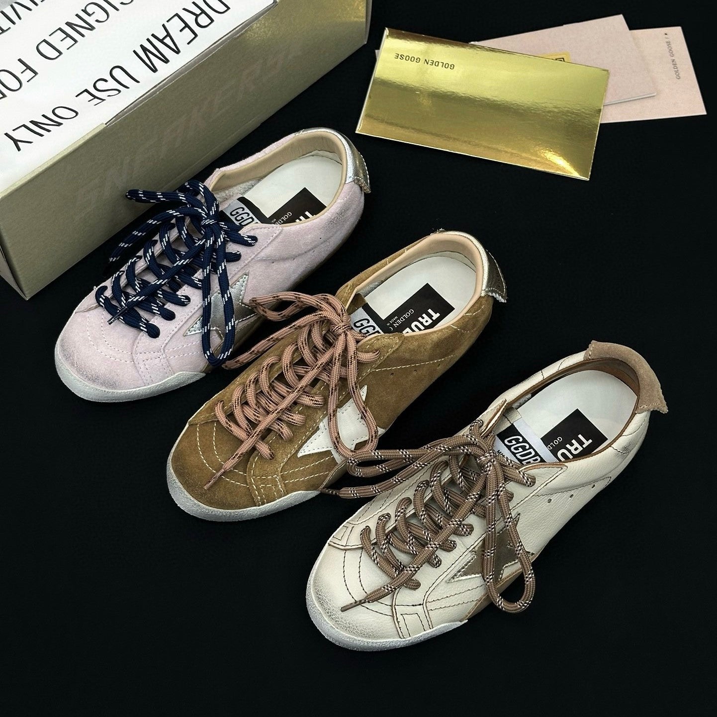 Golden Goose Men's and Women's Spring/Fall Fashion Casual Round Toe Lace Up Low Top Star Print Thin Sole Sneakers Casual Shoes Shoes #78525