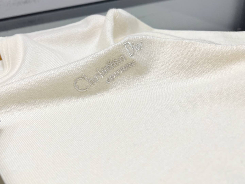 Dior Men's Summer Logo Embroidery Loose Solid Color Round Neck Cotton Short Sleeve T-Shirt #74925