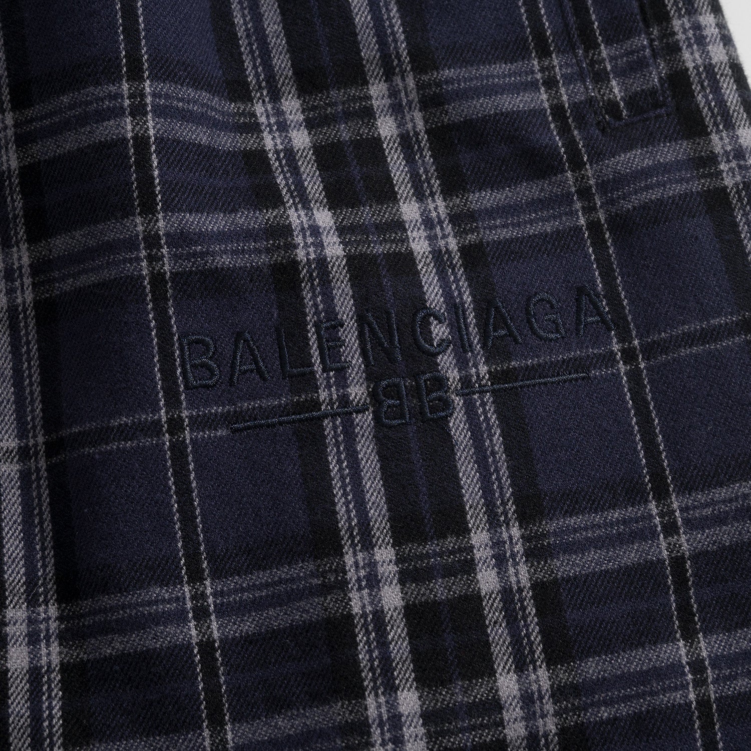 Balenciaga Men's Checkered Elastic Waist Flannel Baggy Pants Four Seasons Solid Color Cotton Casual Trouser Ngvp #1361