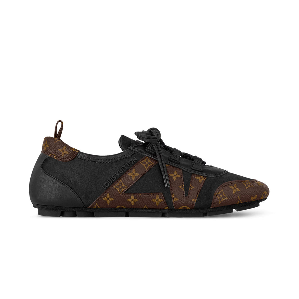Louis Vuitton SNEAKERINA Women's Four Seasons Colorblocking Round Toe Lace Up Sheepskin Low Top Ballet Derby Shoes #76465