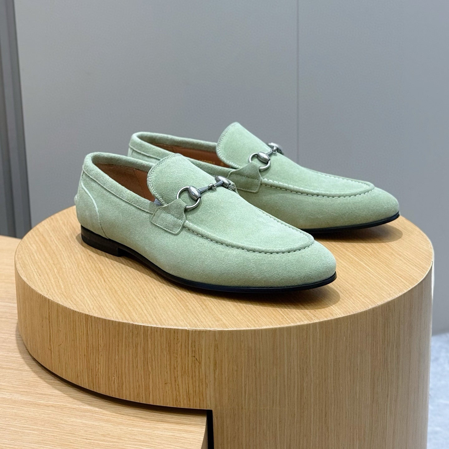 GUCCI Men's Spring/Fall Fashion Casual Round Toe Slip On Flat Low Top Horsebit Loafers Shoes #79272