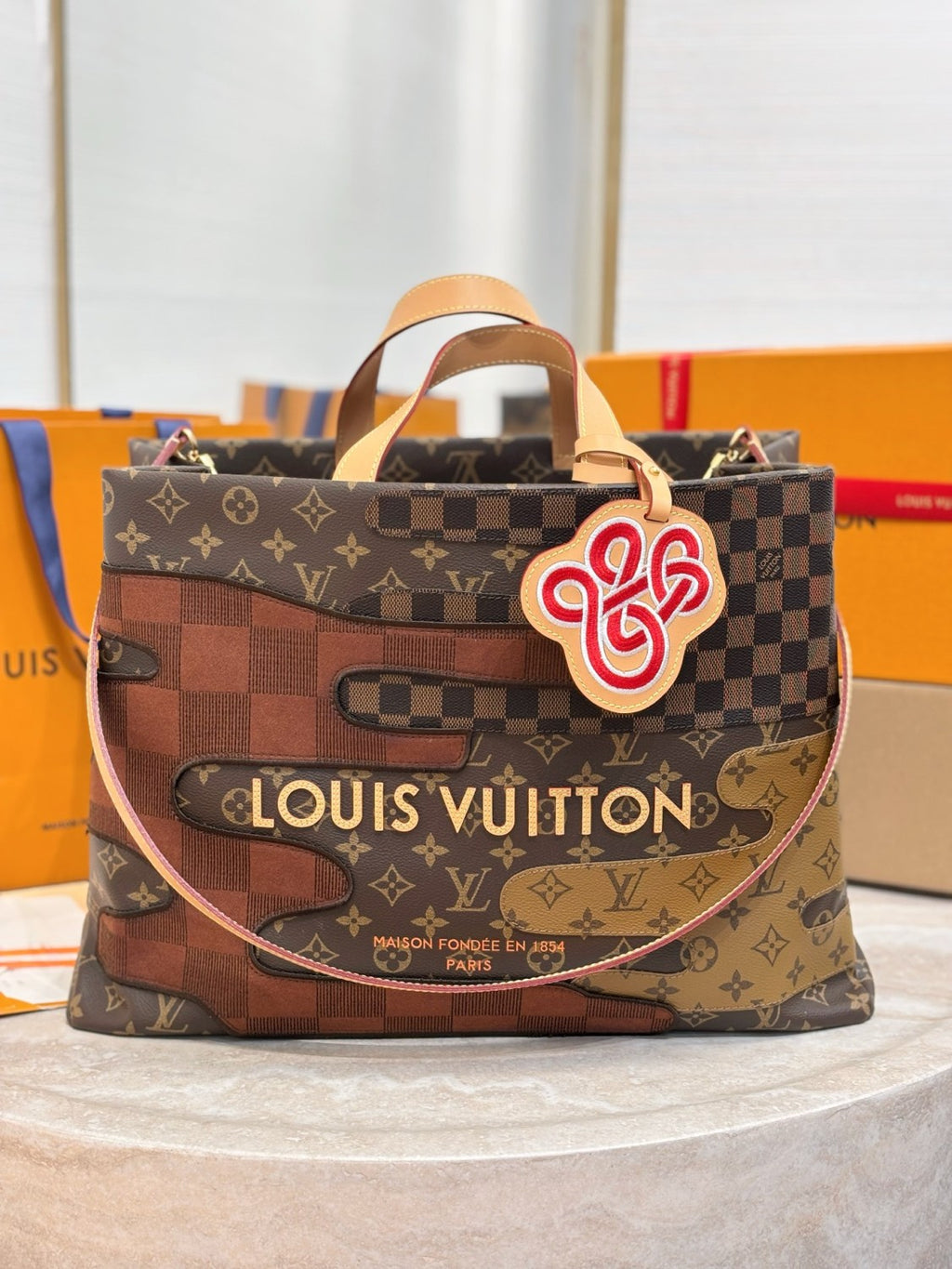 Louis Vuitton MM Women's Fashion Casual Classic Printed Coated Canvas Tote Bag Shopping Bag Bags M15274 #79275