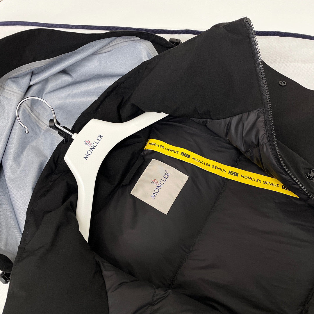 Moncler Black Hooded Down Jacket #22155