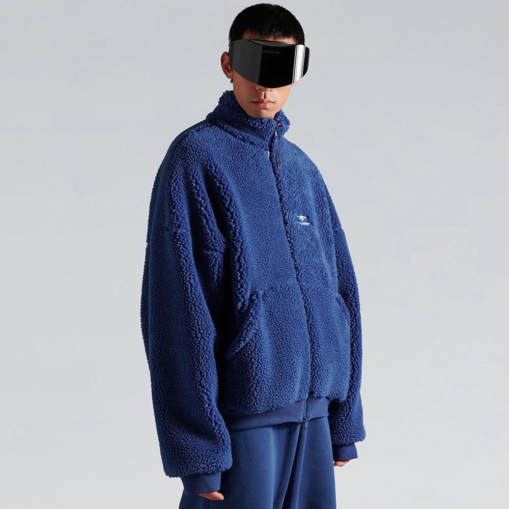 Balenciaga Men's 3b Sports Icon Ski Zip-up Jacket in Light Marine Blue #335777
