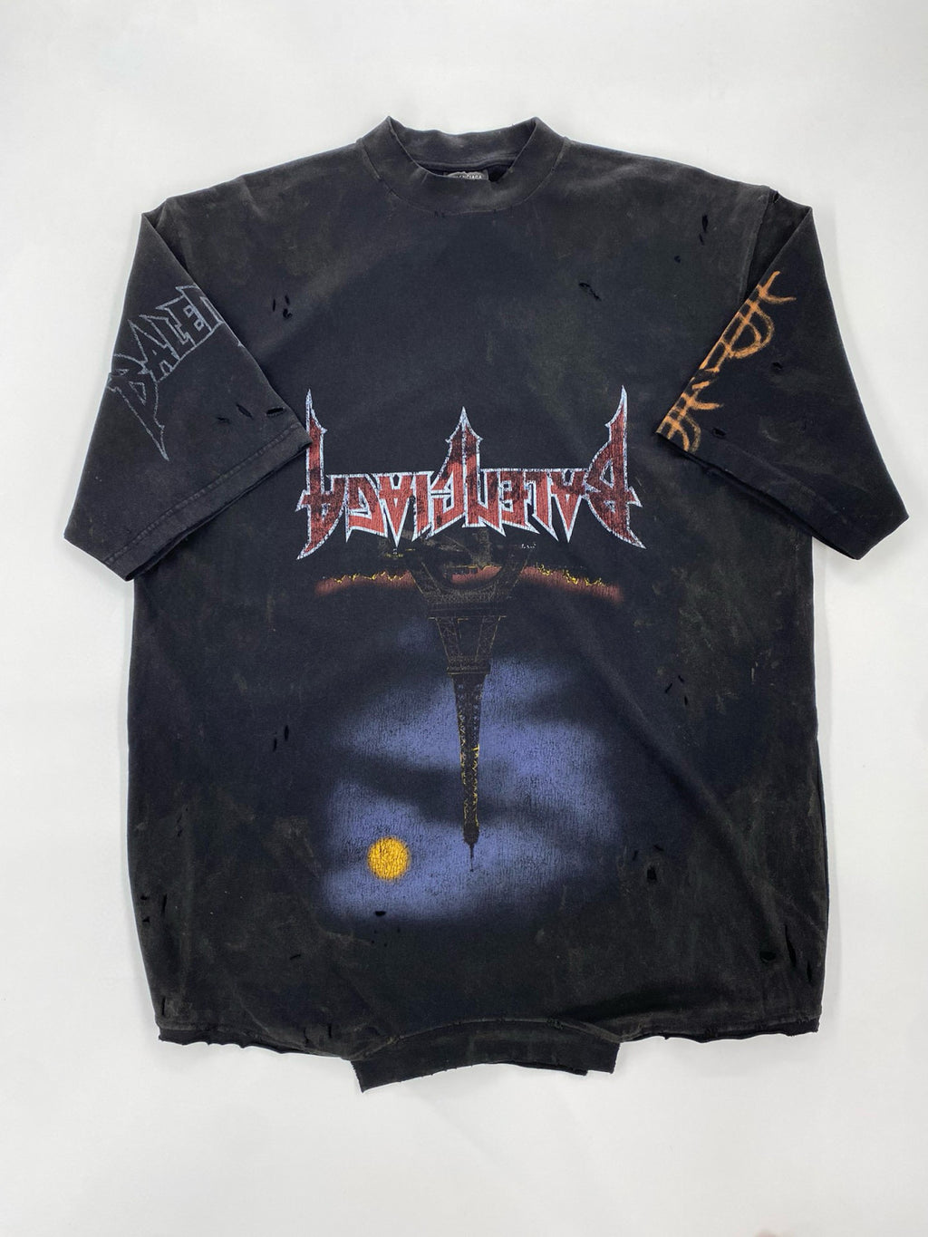 Balenciaga Men's and Women's Summer Monogram Printed Round Neck Loose Fit Short Sleeve T-shirt #99562