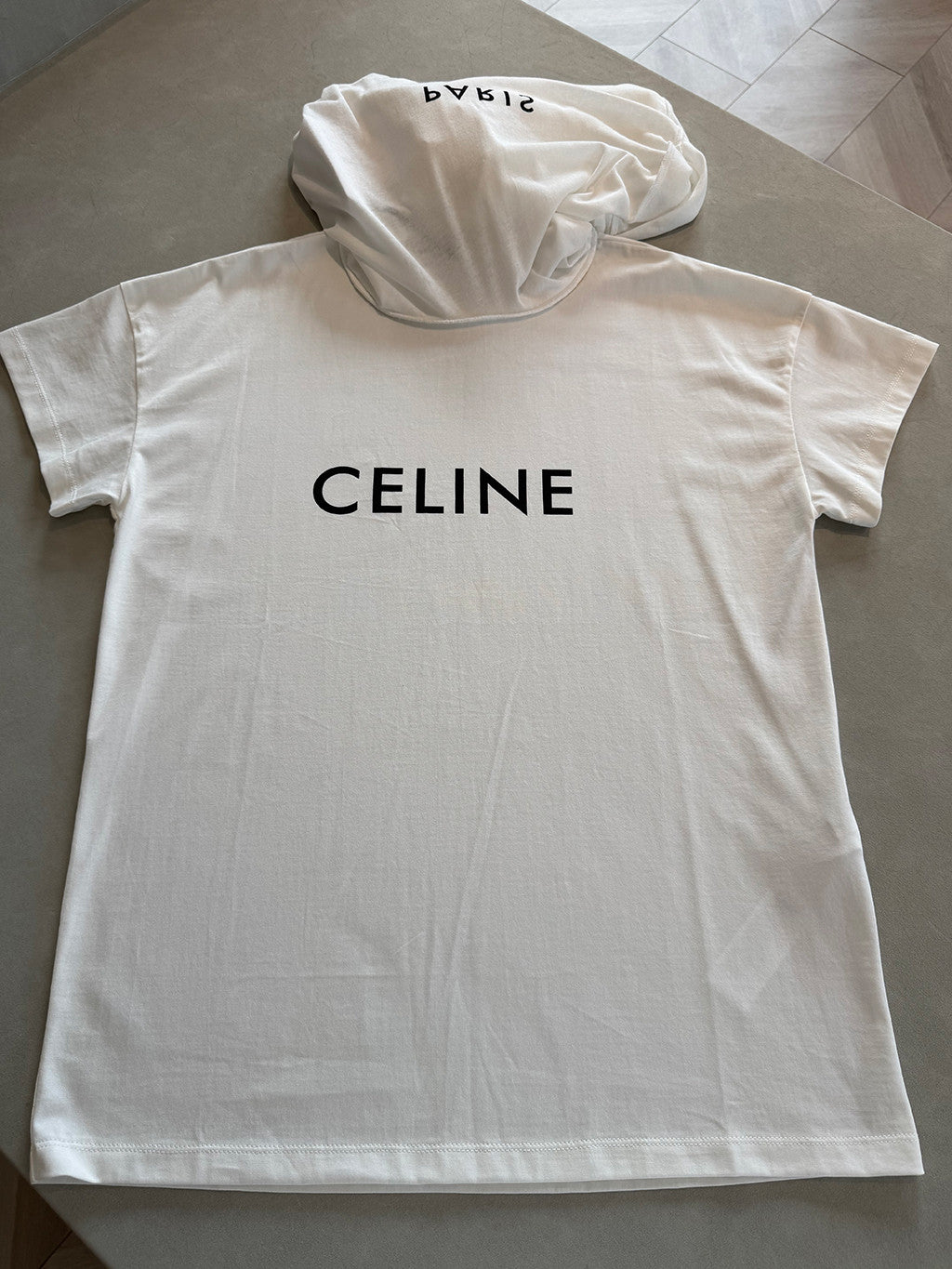 Celine Double Layered T-shirt in Fine Cotton Jersey #335870