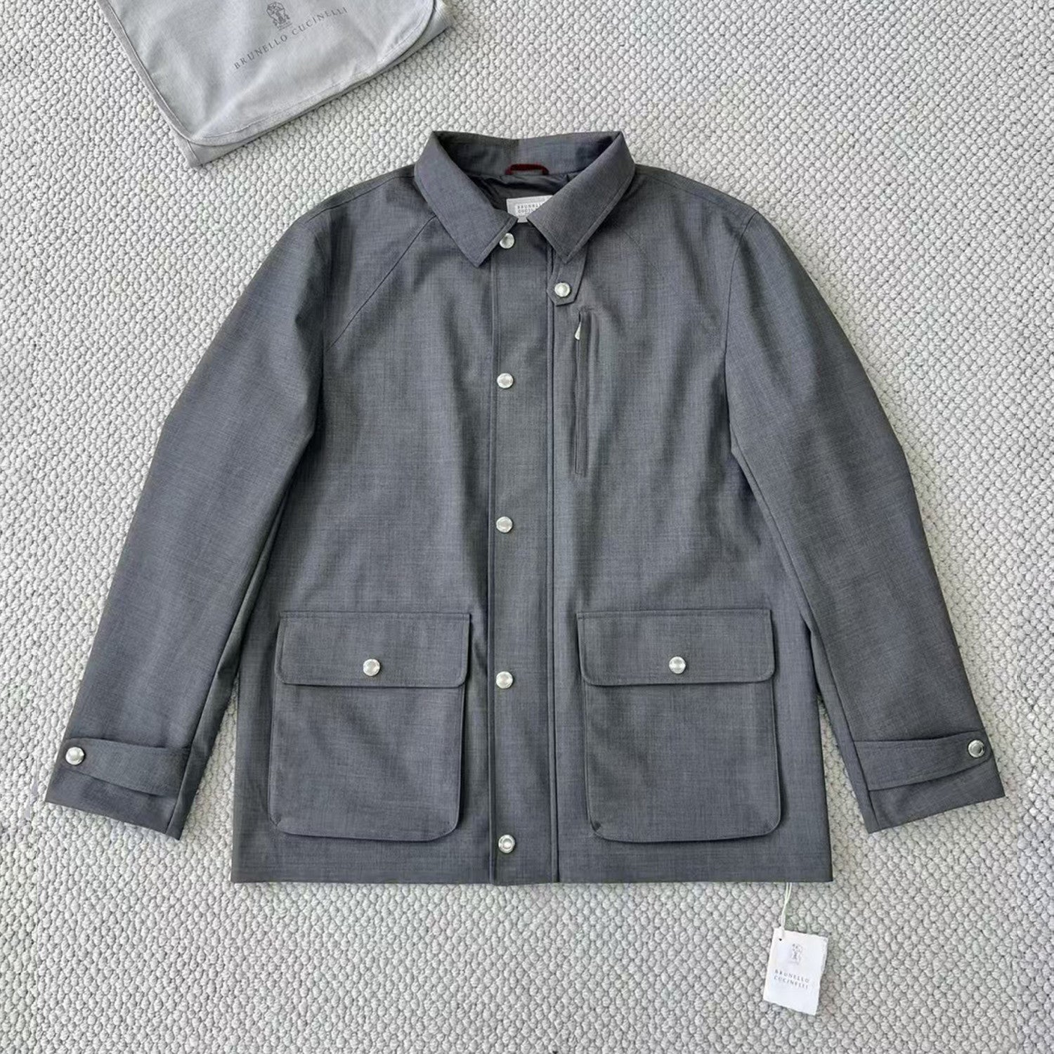 Brunello Cucinelli Men's Spring And Summer Fashion Shoulder Insert Sleeve Military Jacket Light And Comfortable Temperament Jacket Coat Ngvp #9961