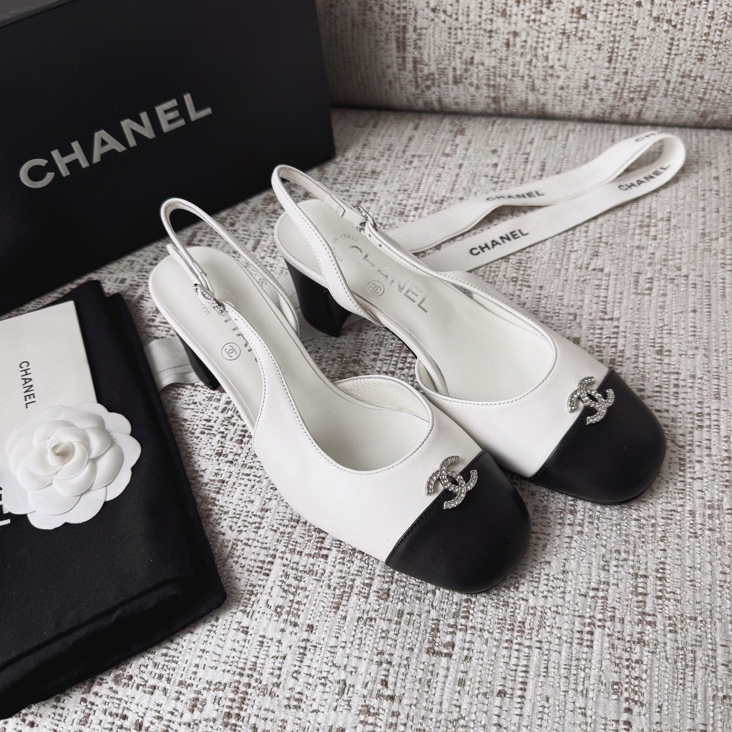 Chanel Cc Diamond Logo Lambskin High Heel Sandals #336670