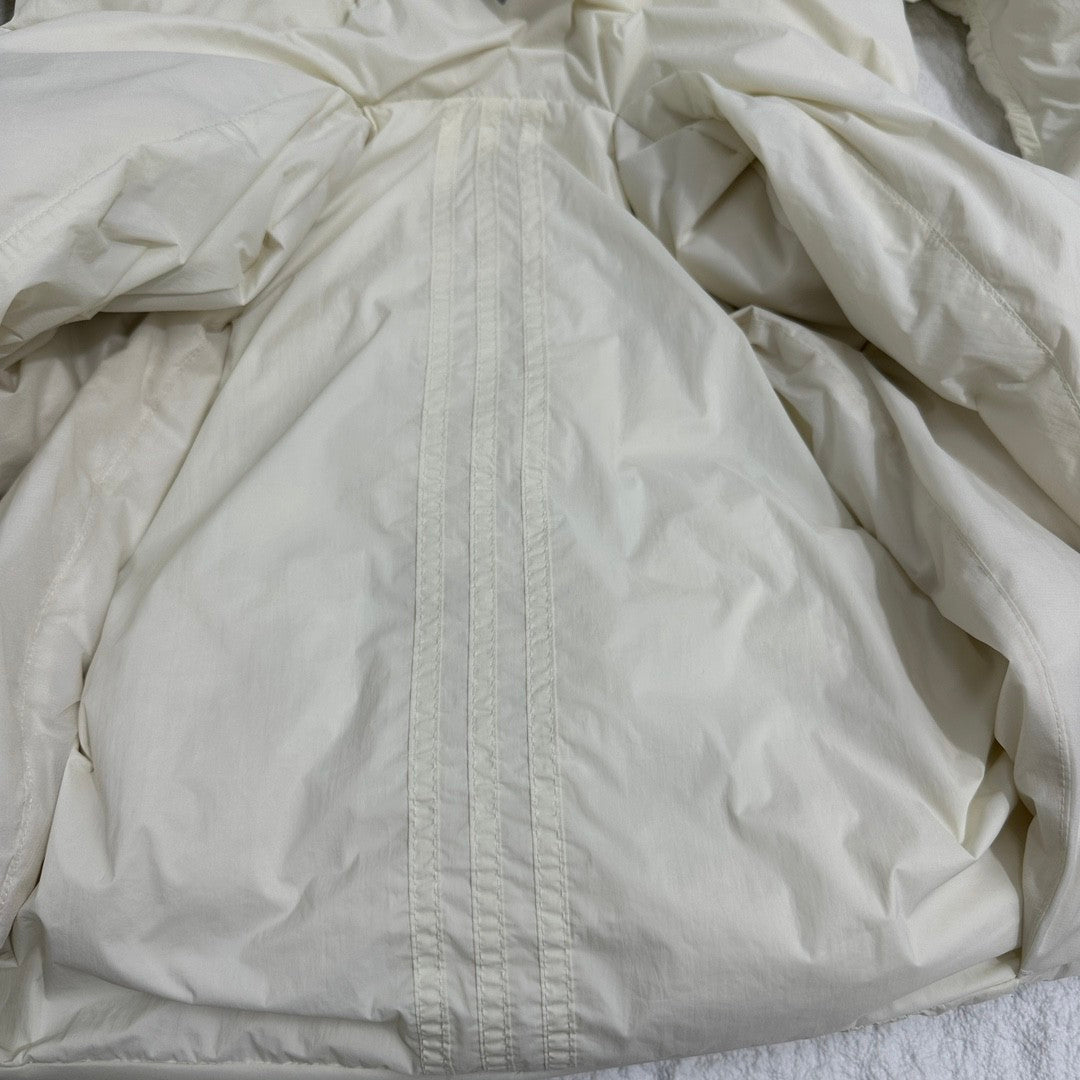 Adidas Men's and Women's Spring and Autumn Solid Color Quilted Logo Drawstring Zipper Down Vests Jacket #73672