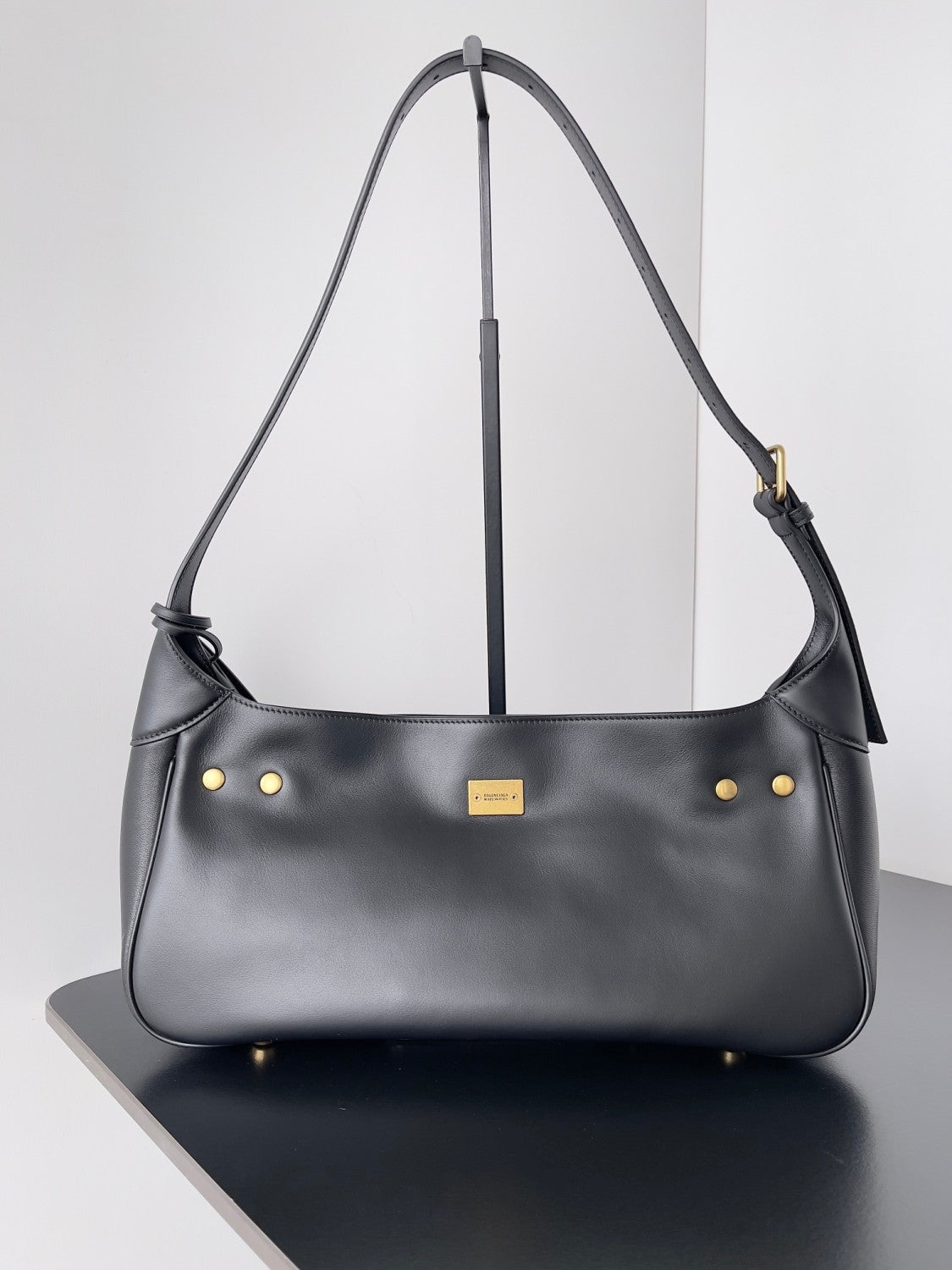 Balenciaga Women's Bel Air Series Leather Shoulder Bag Small Solid Color Tote Bag Bags 8106802ABAV1000 Ngvp #9929