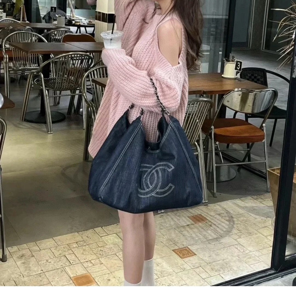 Chanel Vintage Denim Shopping Tote #295664
