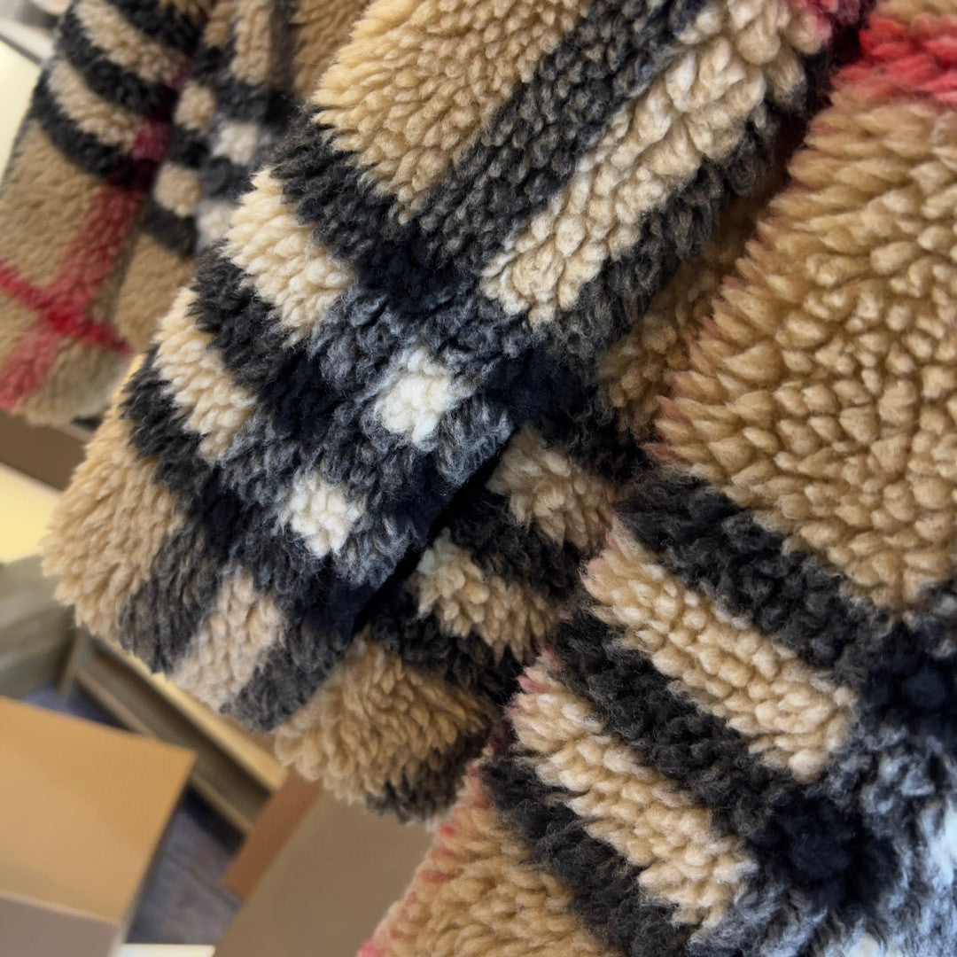 Burberry Check Fleece Hooded Jacket #96751