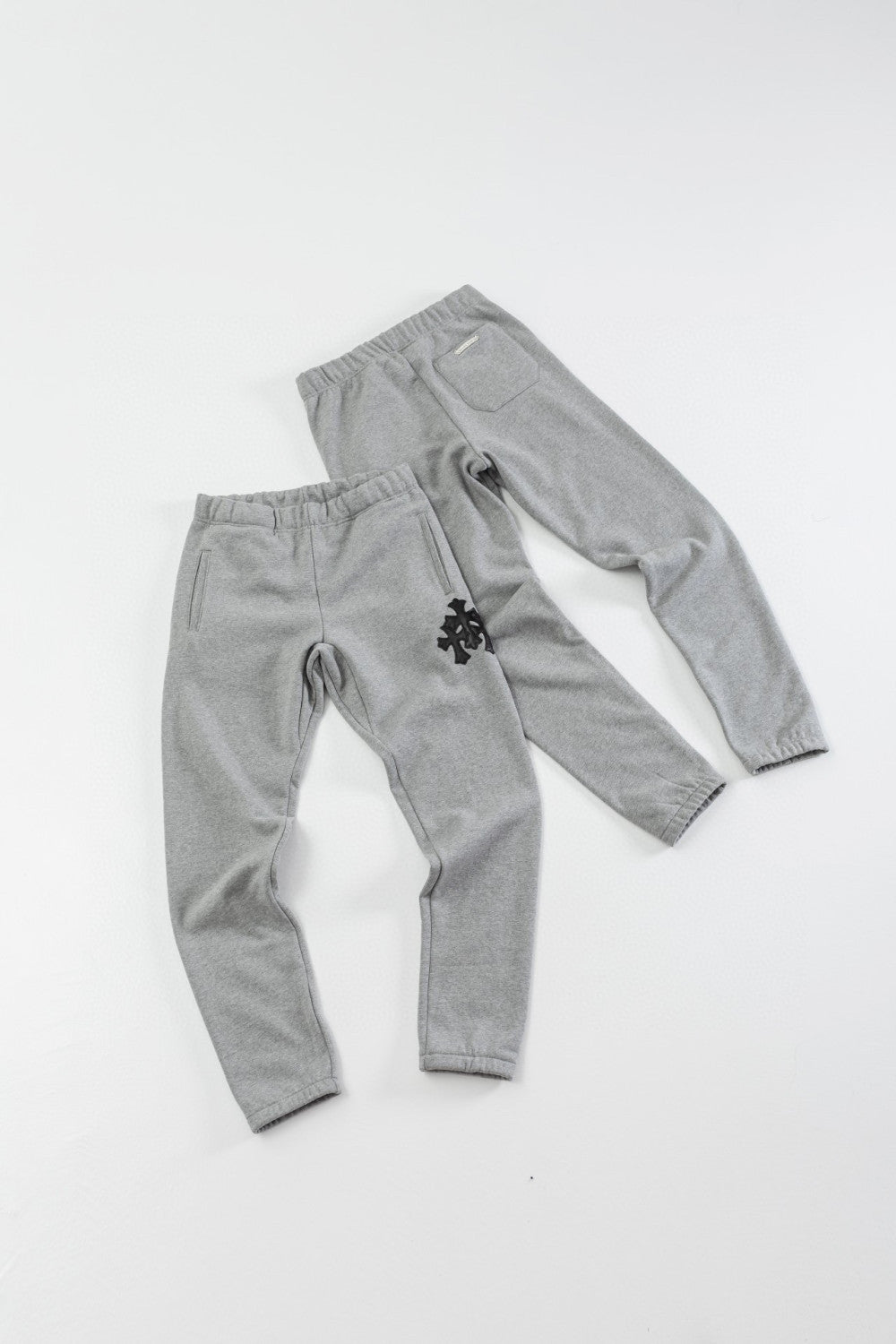 Chrome Hearts Hooded Sweatshirt Pullover Sweatpants Set Suit Grey #96679