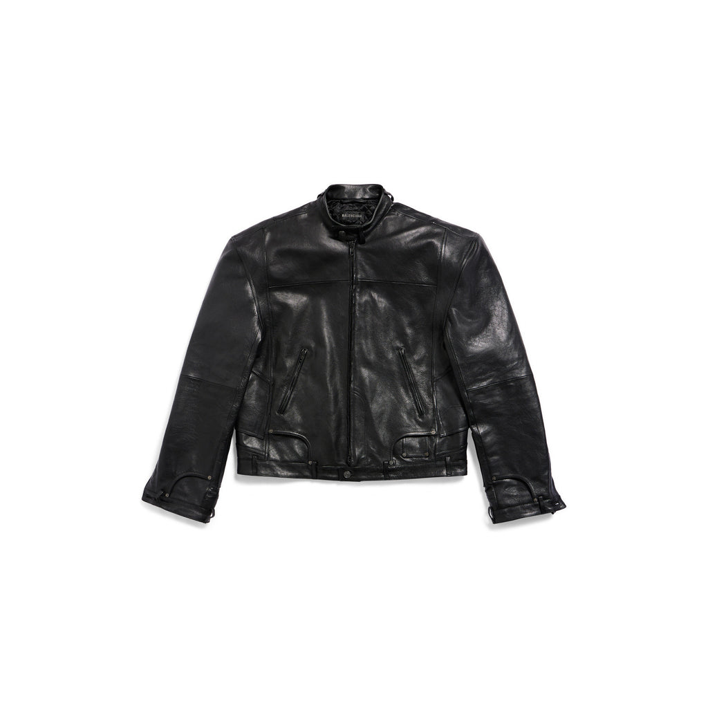 Balenciaga Deconstructed Zip-Up Jacket In Black Ngvp #6682
