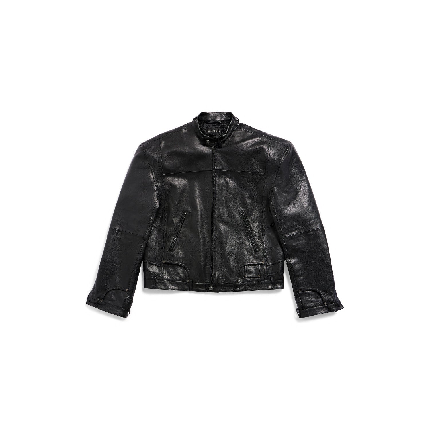 Balenciaga Deconstructed Zip-Up Jacket In Black Ngvp #6682