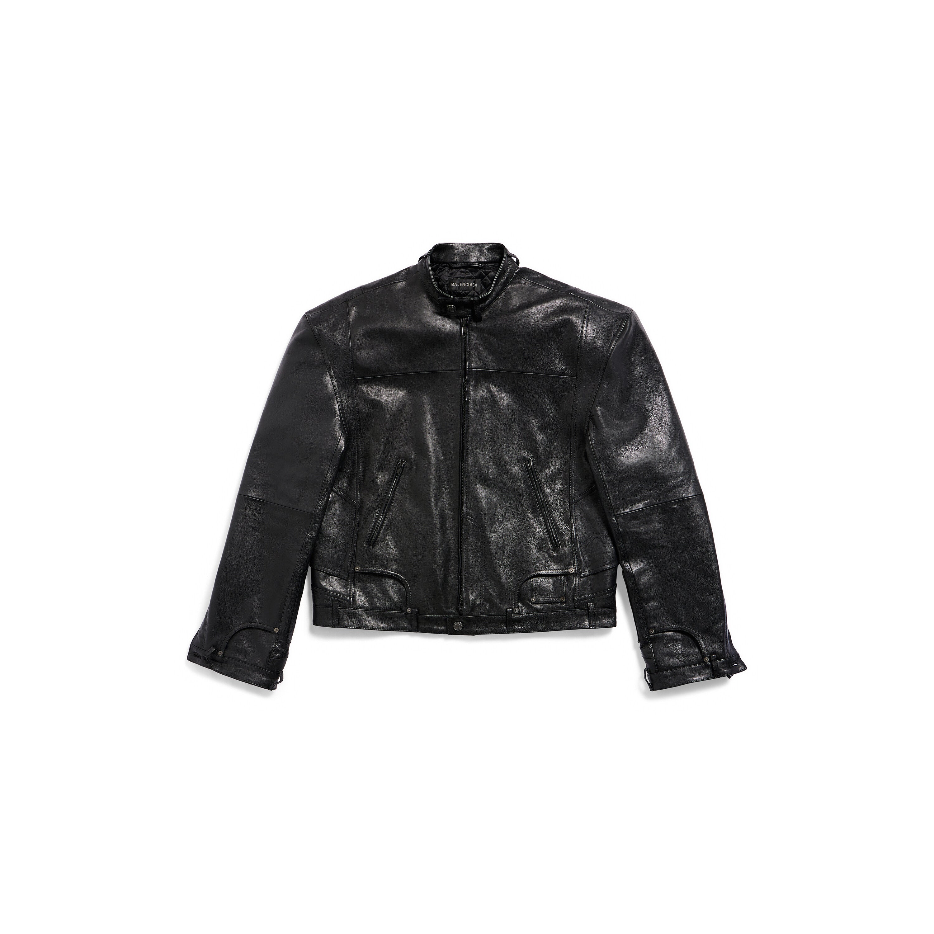 Balenciaga Deconstructed Zip-Up Jacket In Black Ngvp #6682