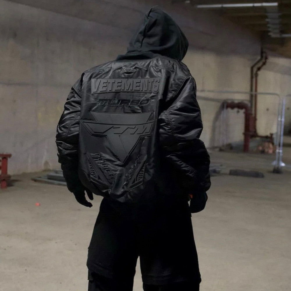 Vetements Embossed Letter Zip Sports Jacket #96689