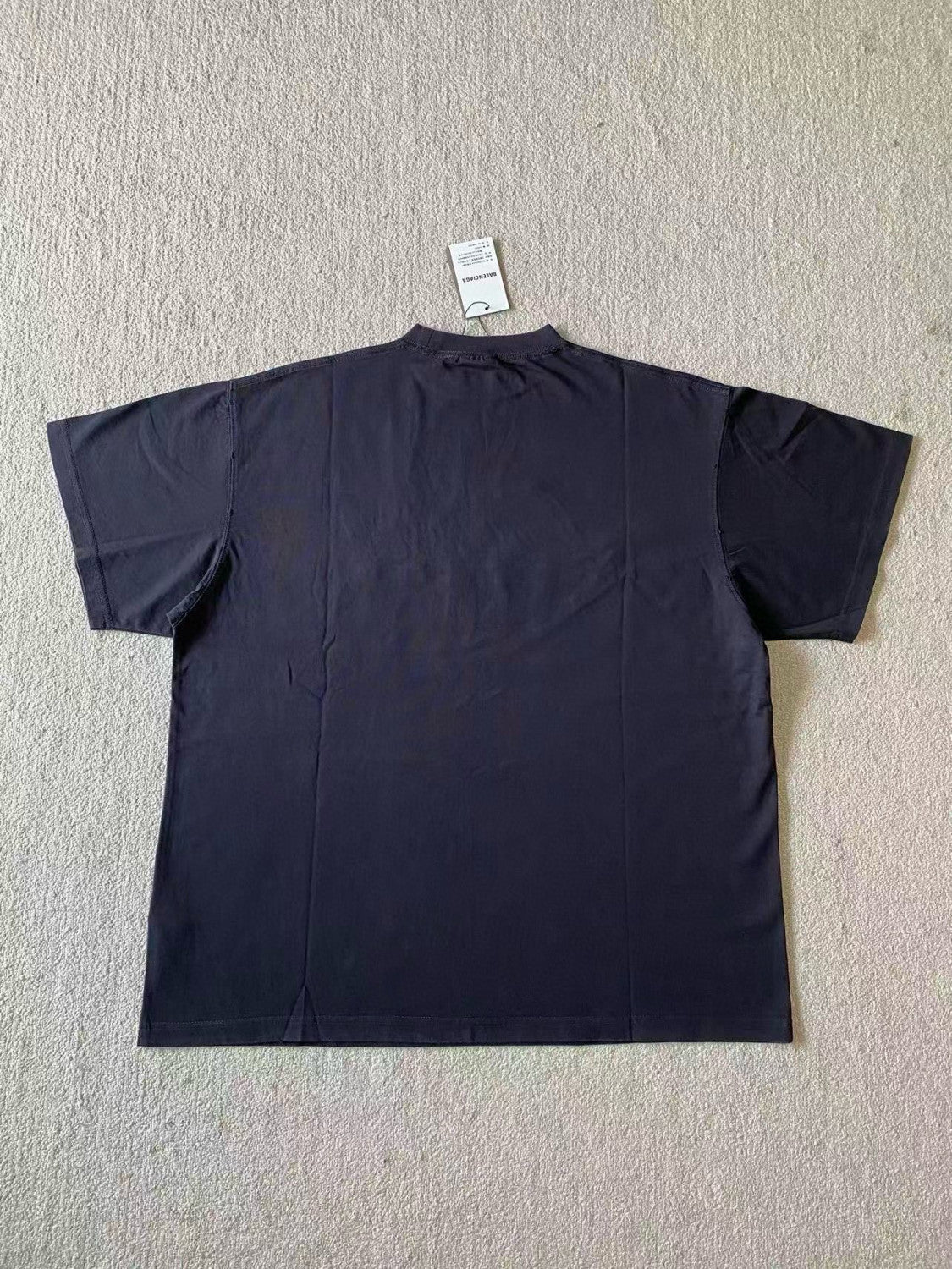 Balenciaga ﻿﻿LUXURY SCRIPT Men's And Women's Summer Fashion Casual Solid Color Crew Neck Letter Patch Plain Knit Fabric Short Sleeve T-Shirt #78876