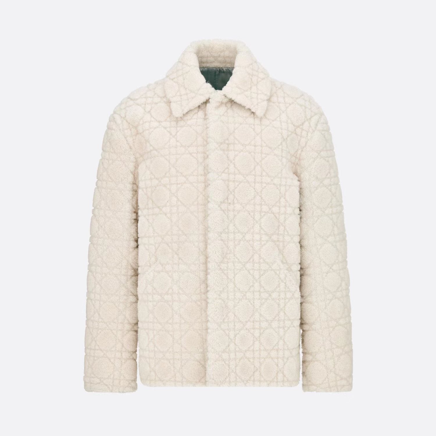 Dior Men's Solid Color Spring Wool Quilted Plaid Lapel Single Breasted Fitted Long Sleeve Jacket #9443