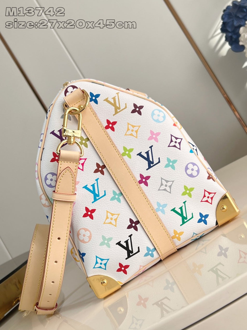 Louis Vuitton Keepall Bandoulière 45 Men's Detachable Adjustable Shoulder Strap Zipper Closure Canvas with Colorful Print Shoulder Handbag Bag Bags #75241