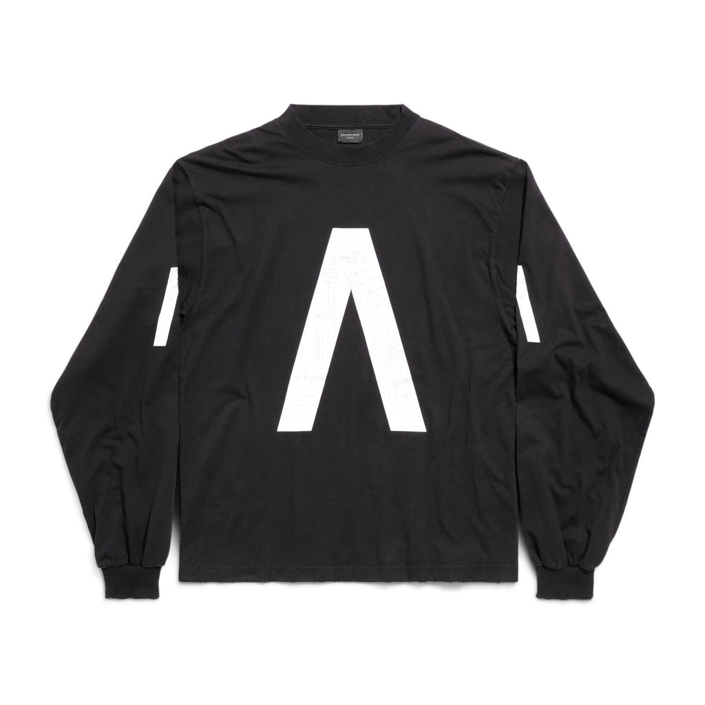 Balenciaga Music丨Archive Series Men's Summer Logo Cotton Round Neck Long Sleeve Sweatshirt Pullover #97374