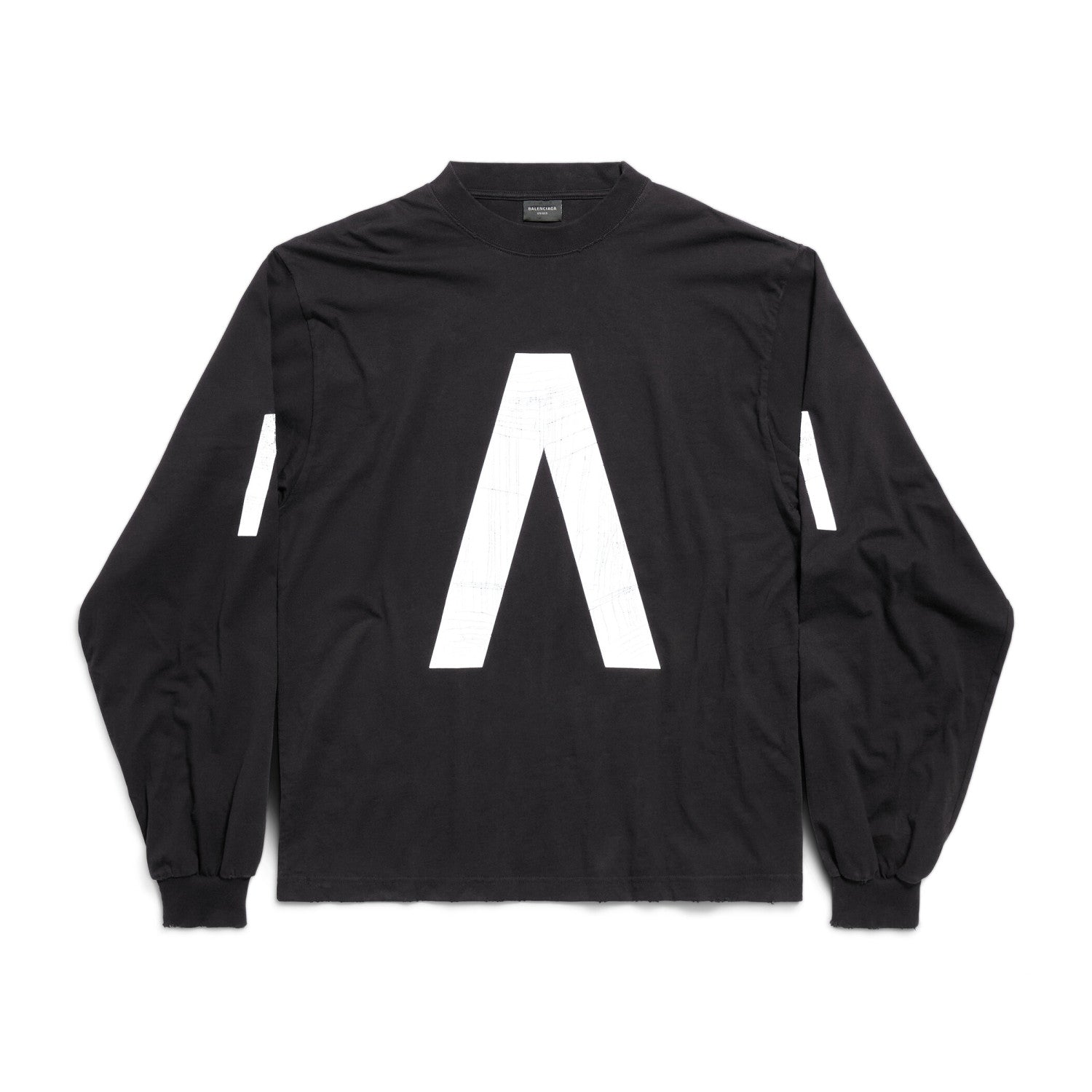 Balenciaga Music丨Archive Series Men's Summer Logo Cotton Round Neck Long Sleeve Sweatshirt Pullover #97374