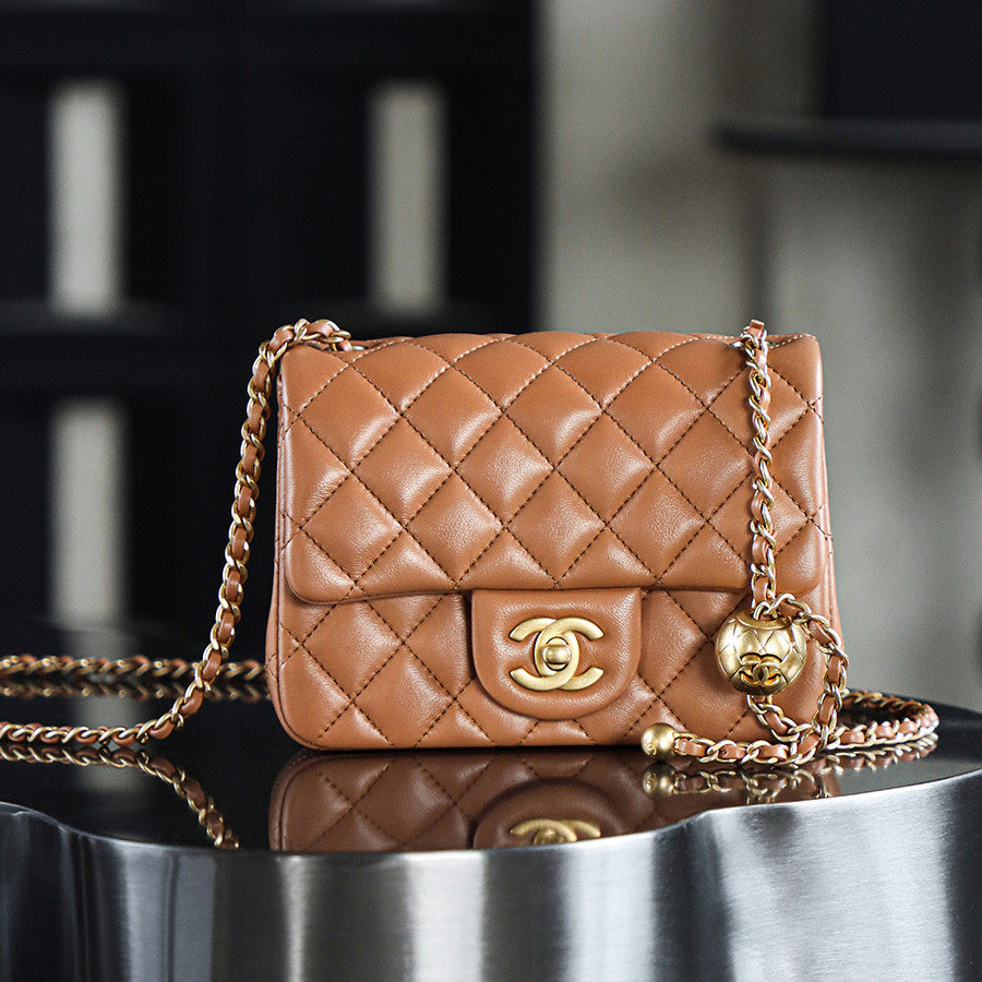 Chanel Flap Bag Small Golden Ball. Single Shoulder Messenger Bag Multicolor Double Size Leather Bags #77345