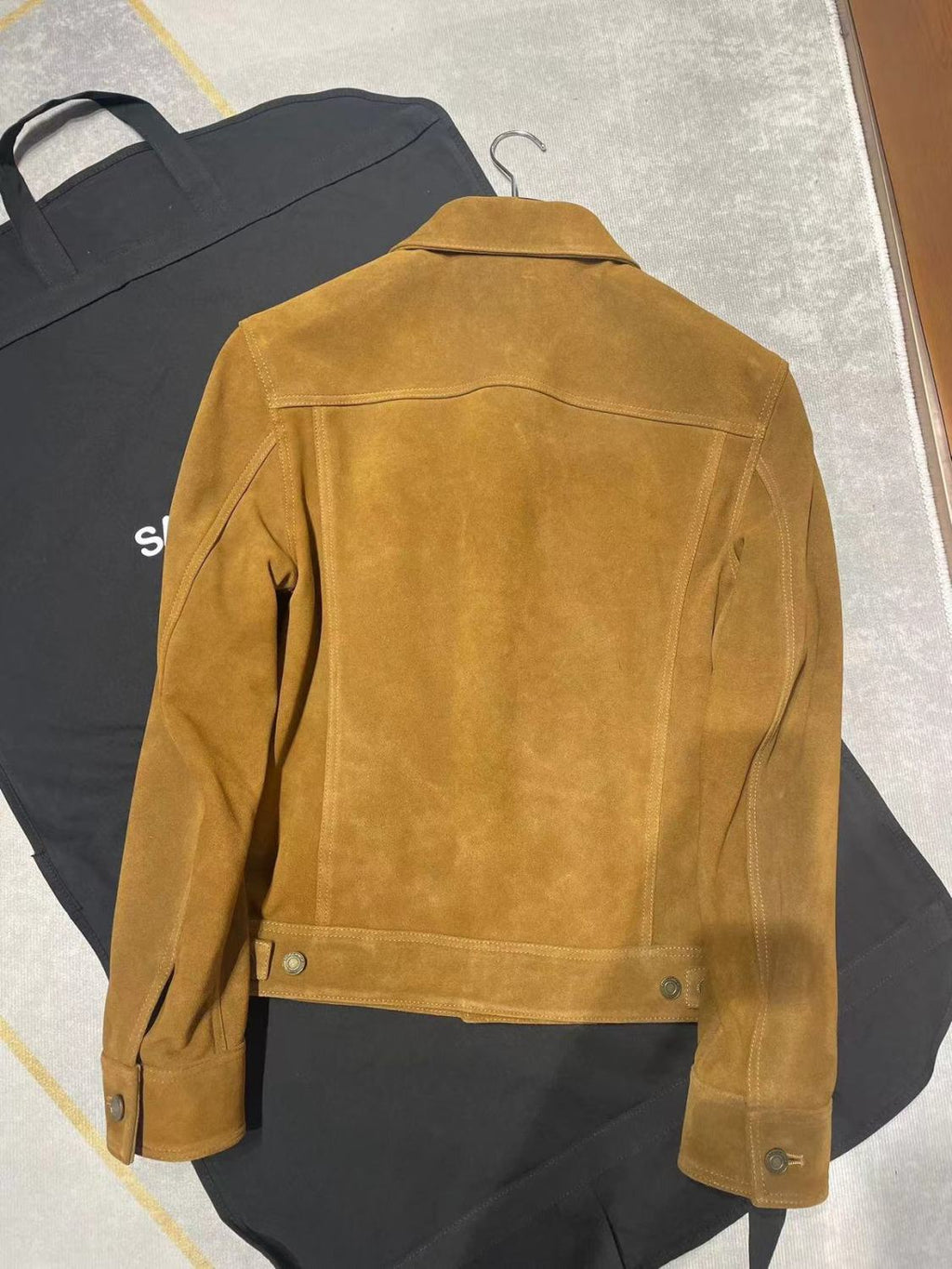 SAINT LAURENT  Suede Lapel Button Jacket Coat #95154