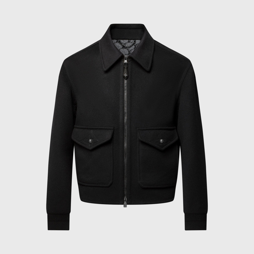 Louis Vuitton Men's Fall/Winter Fashion Casual Solid Color Lapel Zipper Double Faced Waist Tuck Wool Jacket #78932