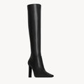 Saint Laurent FRANCOISE Women's Classic Pointed Toe Side Zip Leather High Heel Boots 10cm Heel High Heel Shoes #79181