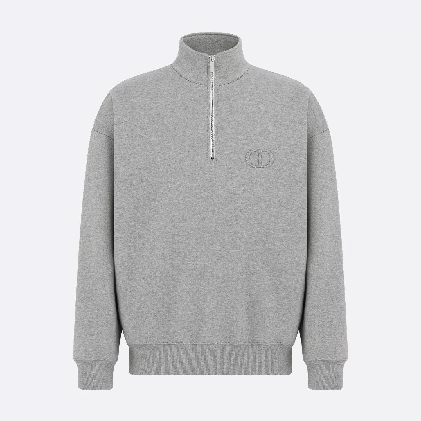 Dior Men's Spring and Autumn Solid Color Logo Embroidery Half Zipper Long Sleeve Sweatshirt Cotton Knit Sweatpants Pants Set Suit #74451