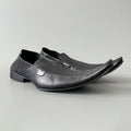Balenciaga Men's Spring Summer Square Pointed Toe Cow Leather Shoes Horseshoe Heel High Street Trend Warped Toe Loafers Ngvp #1591