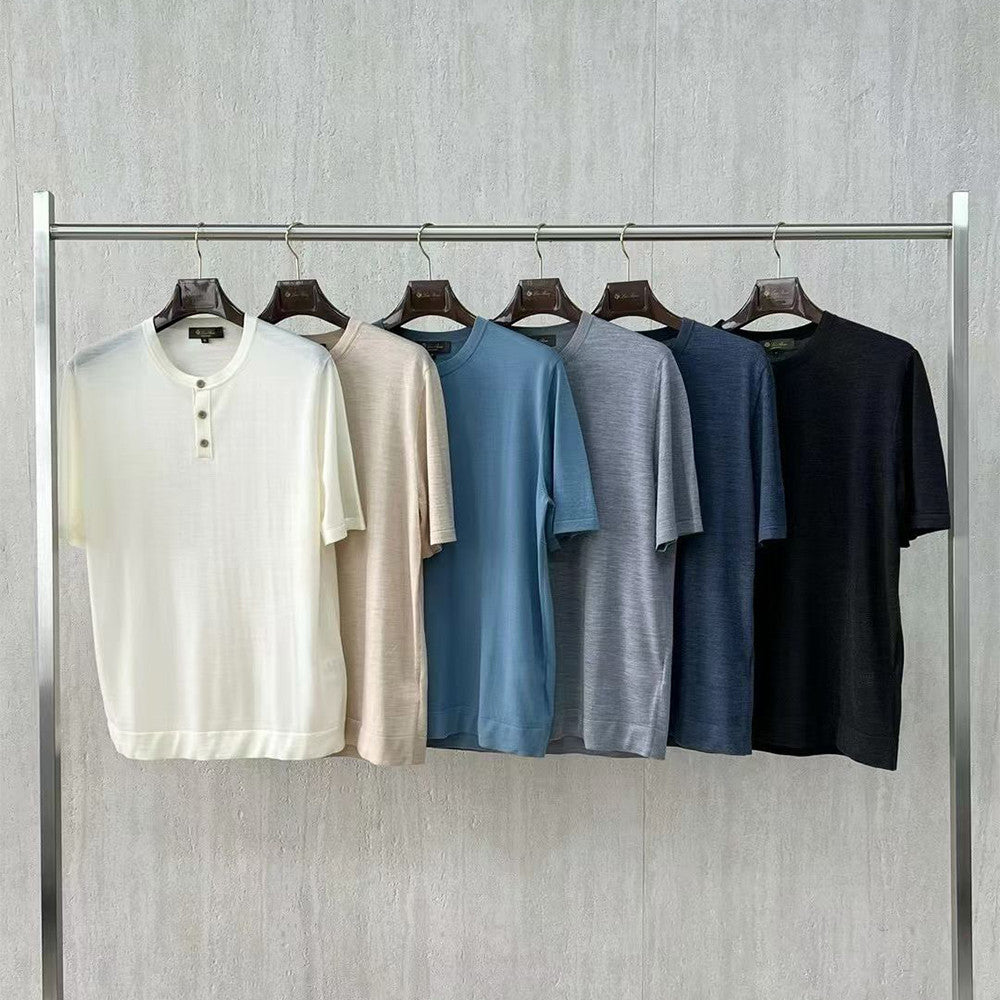 Loro Piana Top-quality Version Men's T-Shirt Cotton#375406