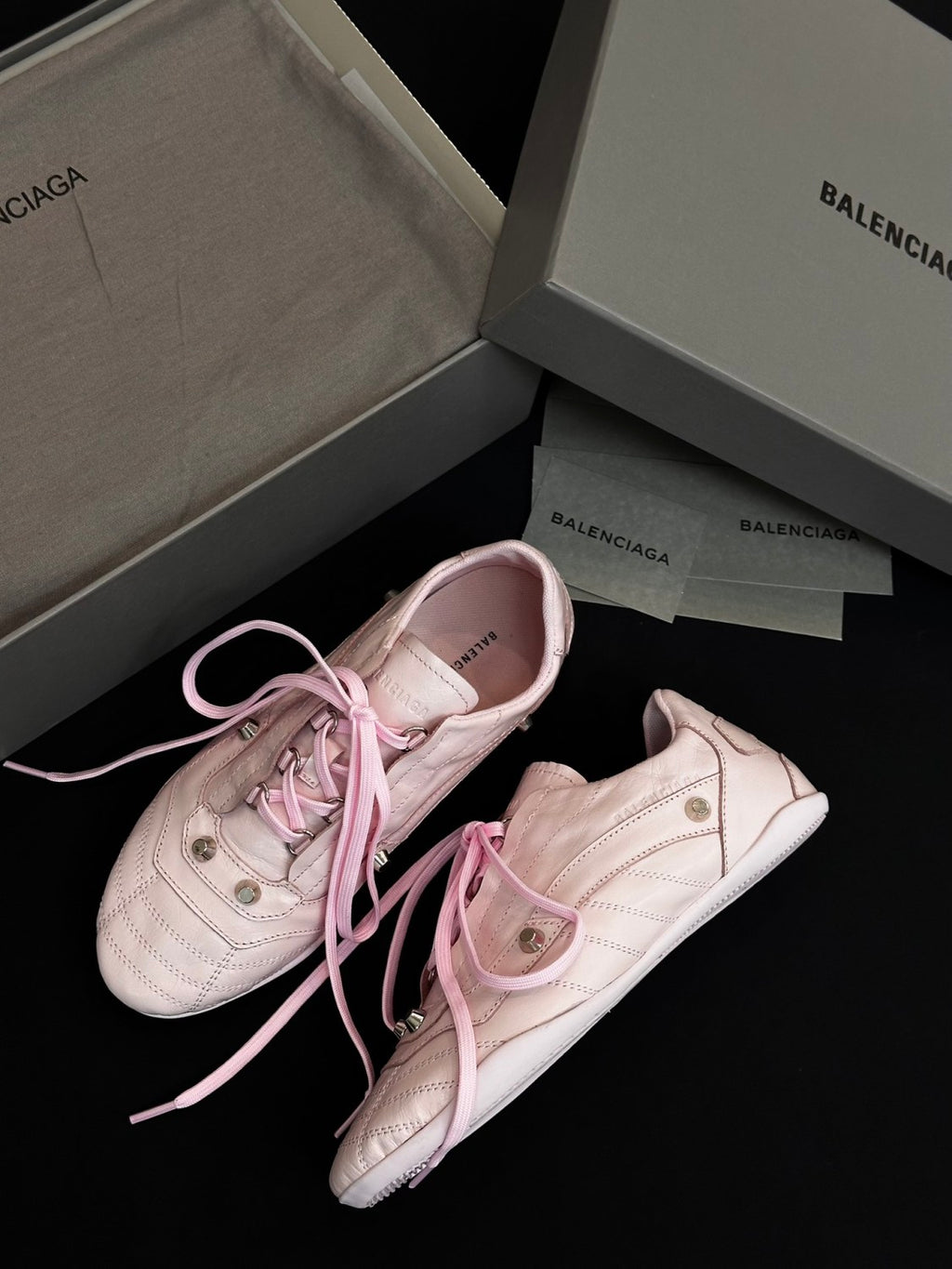 Balenciaga  Women's City Sneaker Sheep Leather Flat Lace-up Low-cut Lifestyle Shoes #333071