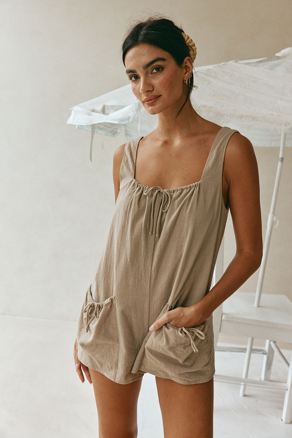 Brita Playsuit - Khaki