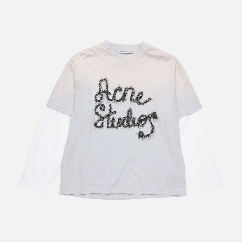 Acne Studios Layered Logo T-shirt Light Blue #377466